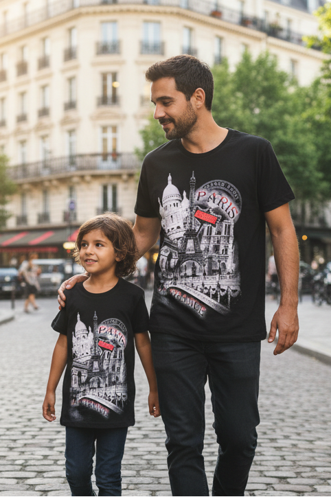 T-shirt metrô França "A minha lembrança de Paris"