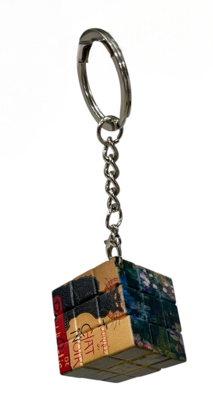 Porte clés cube puzzle souvenirs de Paris monuments et peintures