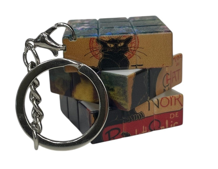 Porte clés cube puzzle souvenirs de Paris monuments et peintures