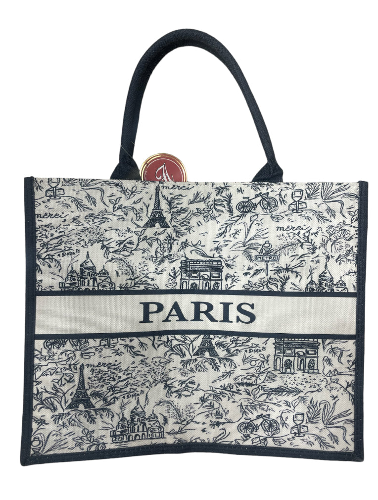 注目の Paris Book Tote Bag Medium size – Souvenir Paris バッグ