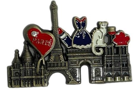 Magnet Souvenirs Paris Fashion Cœurs Strass
