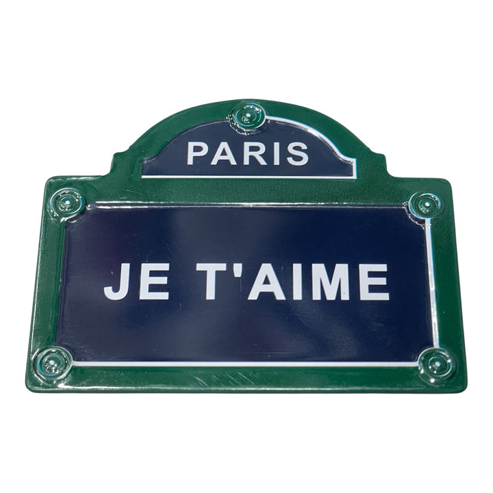Magnet plaque de rue souvenirs de paris métal
