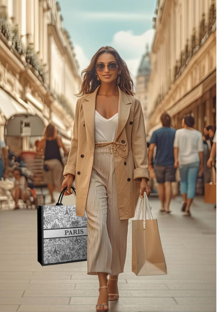 Bolsa tote Paris Book Tamanho Médio