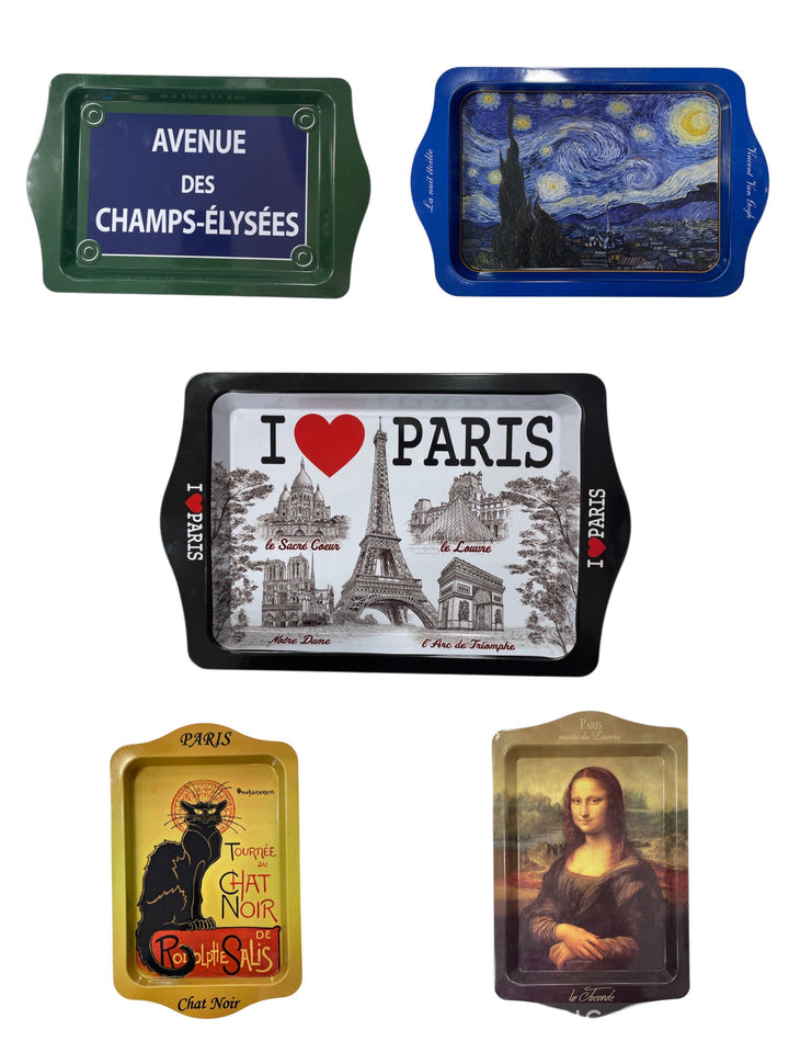 Plateaux métal souvenirs de Paris