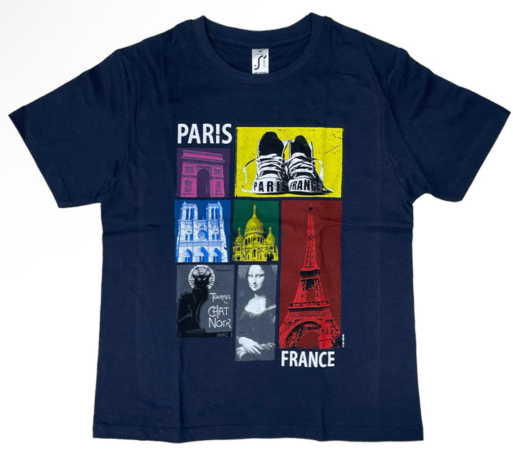 Tee shirt Paris France marine