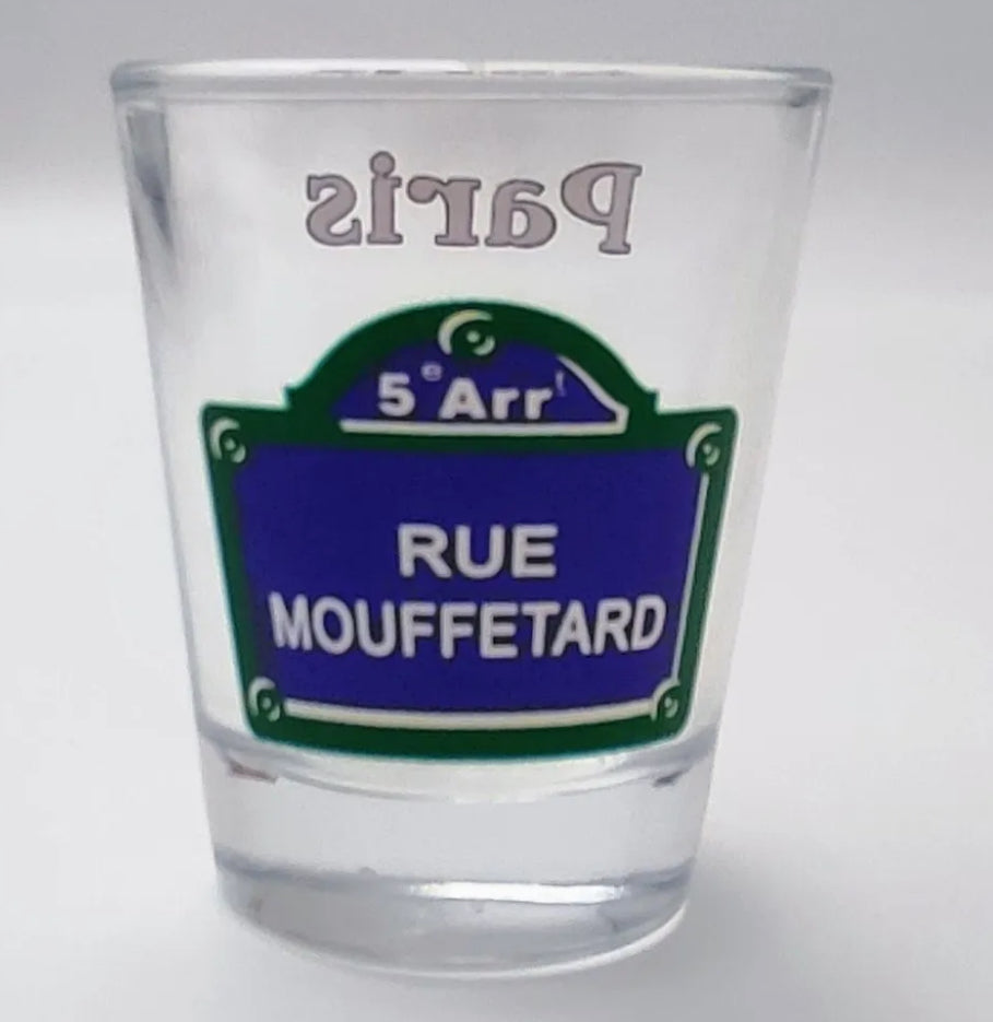 Copo de Shot Lembrança de Paris – Coleção Placas de Rua