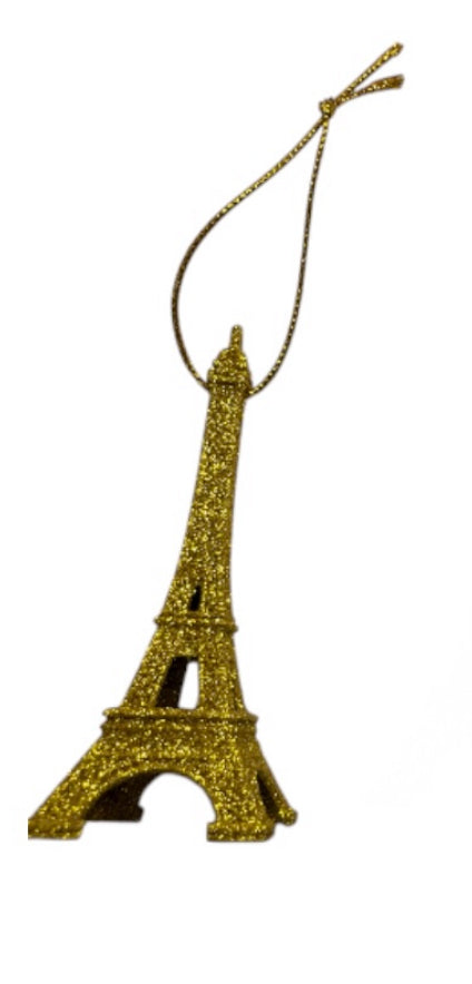 Torre Eiffel com Glitter Natal