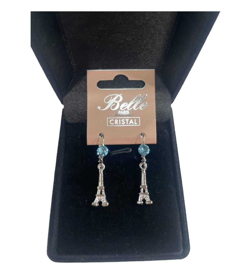 Boucle d’oreille Tour Eiffel cristal