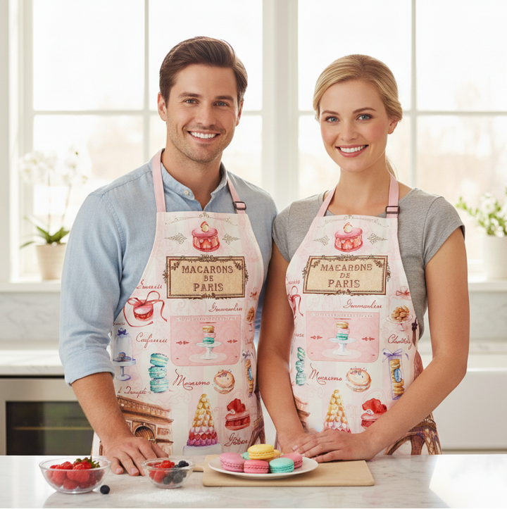 Delantal de cocina Macarrones de París