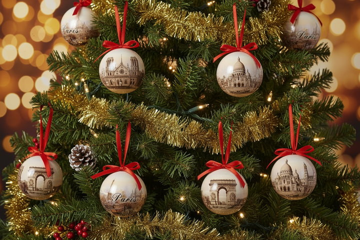 Christmas bauble Paris ornament souvenirs