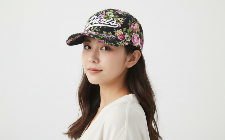 Casquette Paris fleurs