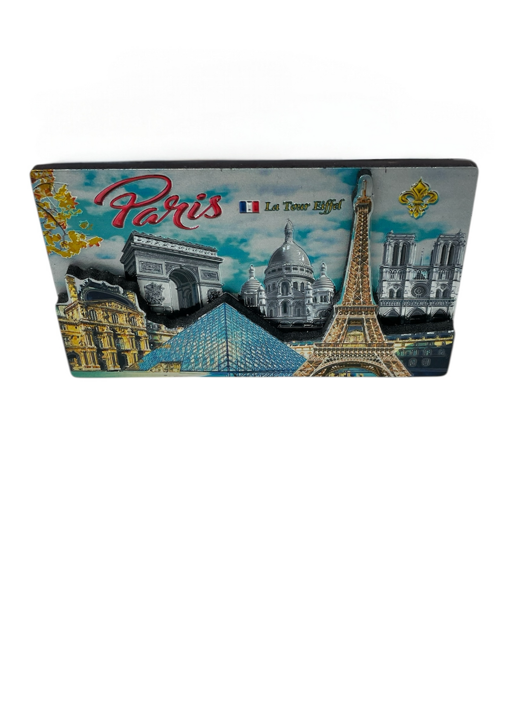 Magnet relief métallisé monuments de Paris