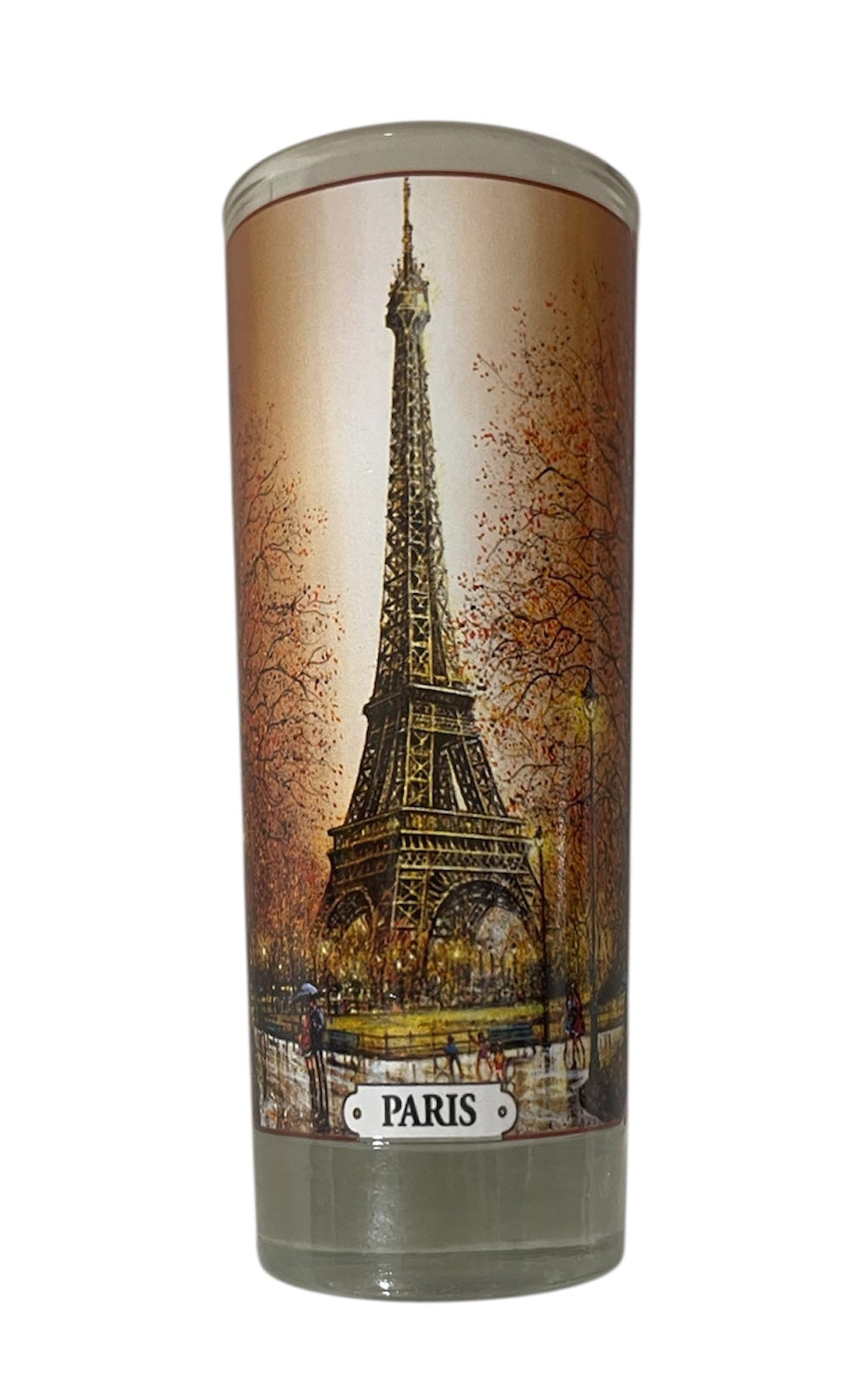 Long shot glass eiffel tower