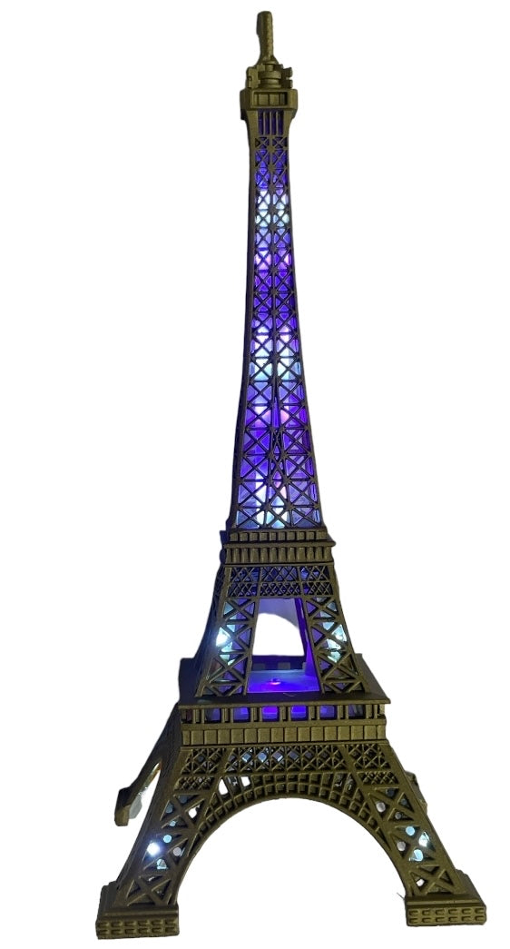 Eiffel Tower LED twinkling FULL colors rechargeable Lithium battery