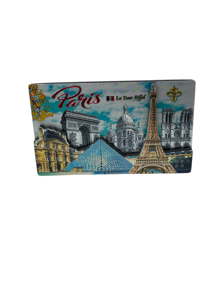 Magnet relief métallisé monuments de Paris