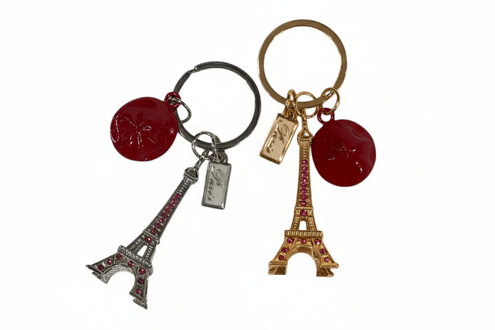 Keychain Beret Eiffel Tower crystals