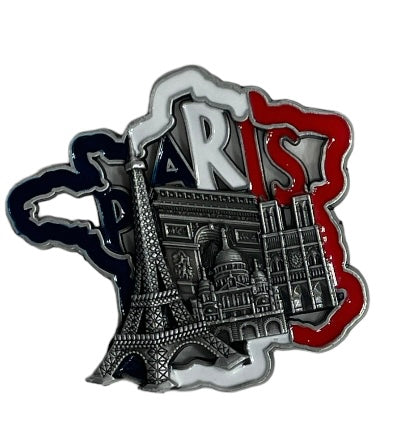 Magnet Paris Map of France 🇫🇷 tricolor