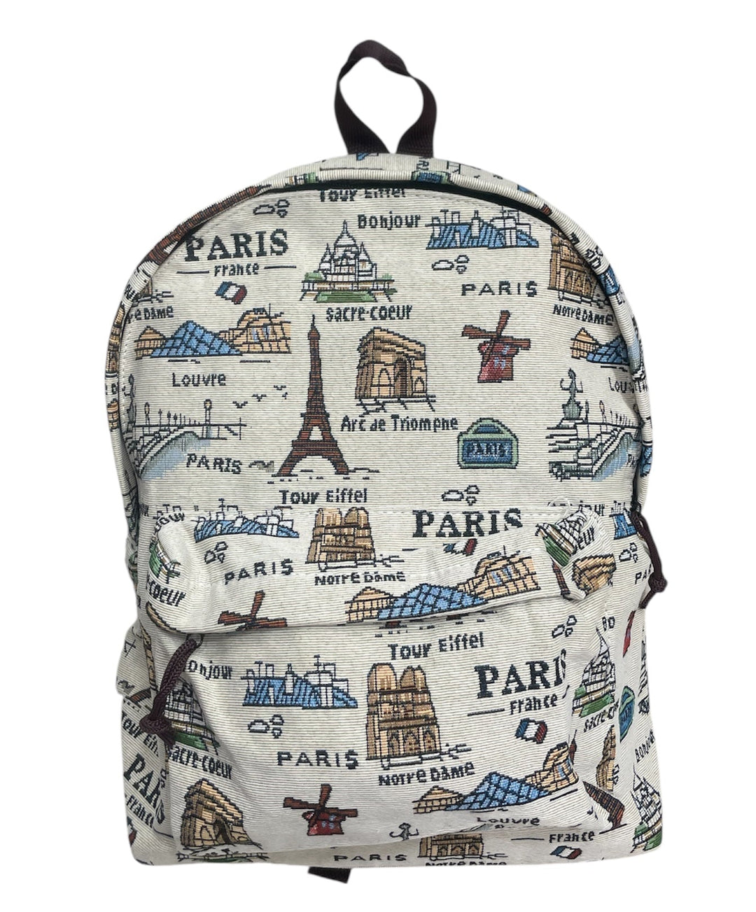 Sac à dos coton avec monuments de Paris