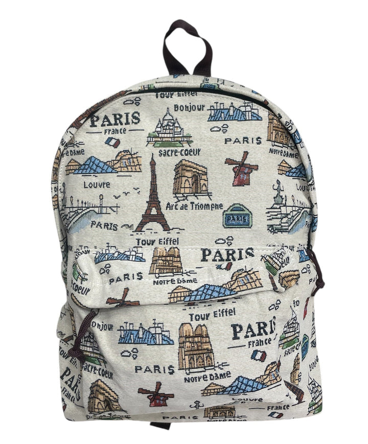 Sac à dos coton avec monuments de Paris