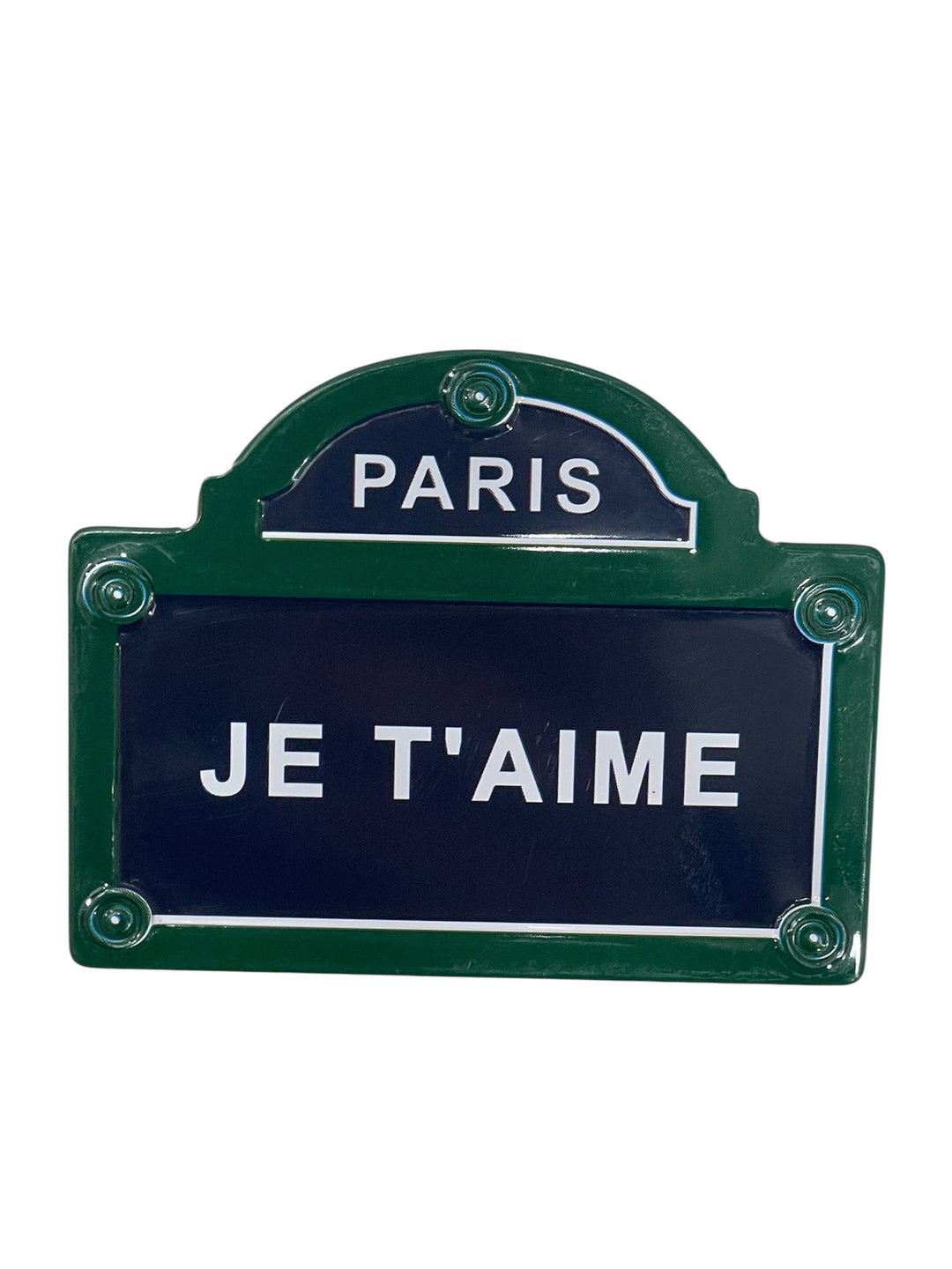 Magnet plaque de rue souvenirs de paris métal