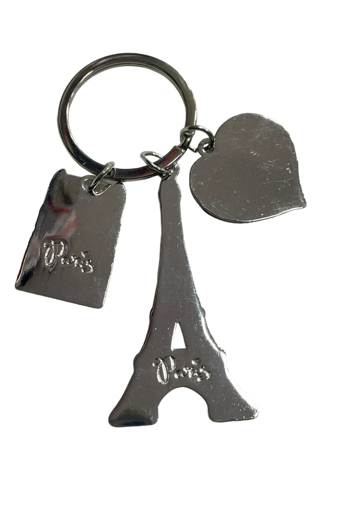 Porte clés Tour Eiffel Notre Dame de Paris rose