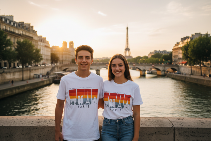 Camiseta Monumentos de Paris Ombre