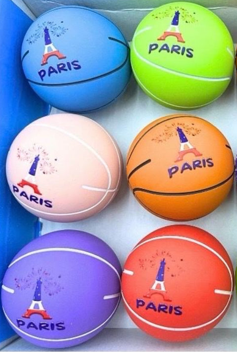 Balle Tour Eiffel tricolore rebondissante