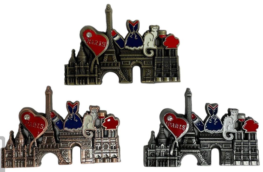 Magnet Souvenirs Paris Fashion Cœurs Strass