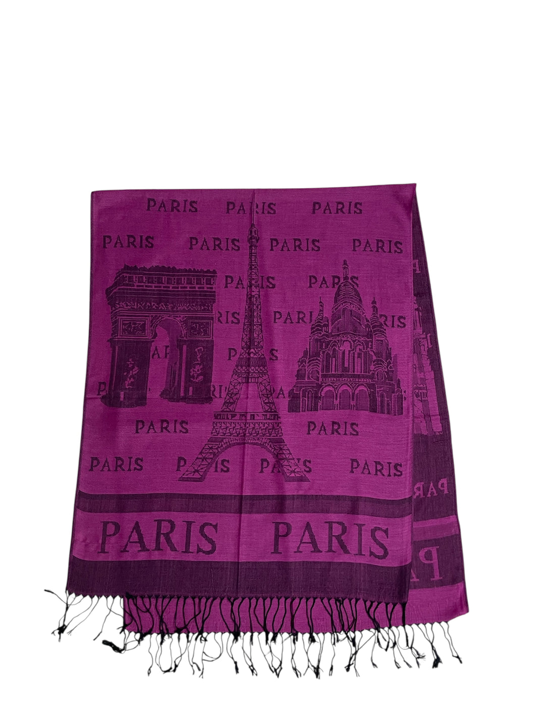 Lenço reversível com monumentos de Paris