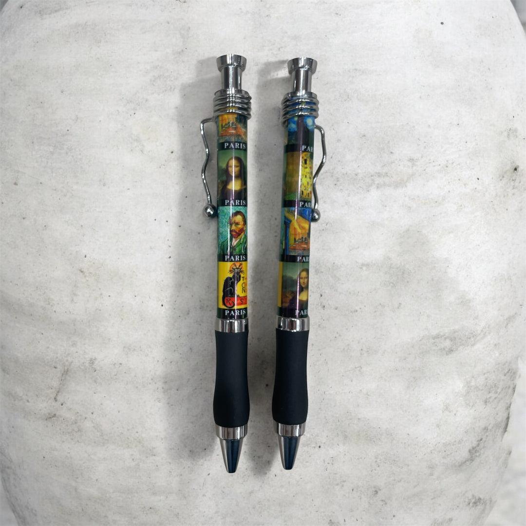 2 bolígrafos artísticos recuerdo de Paris