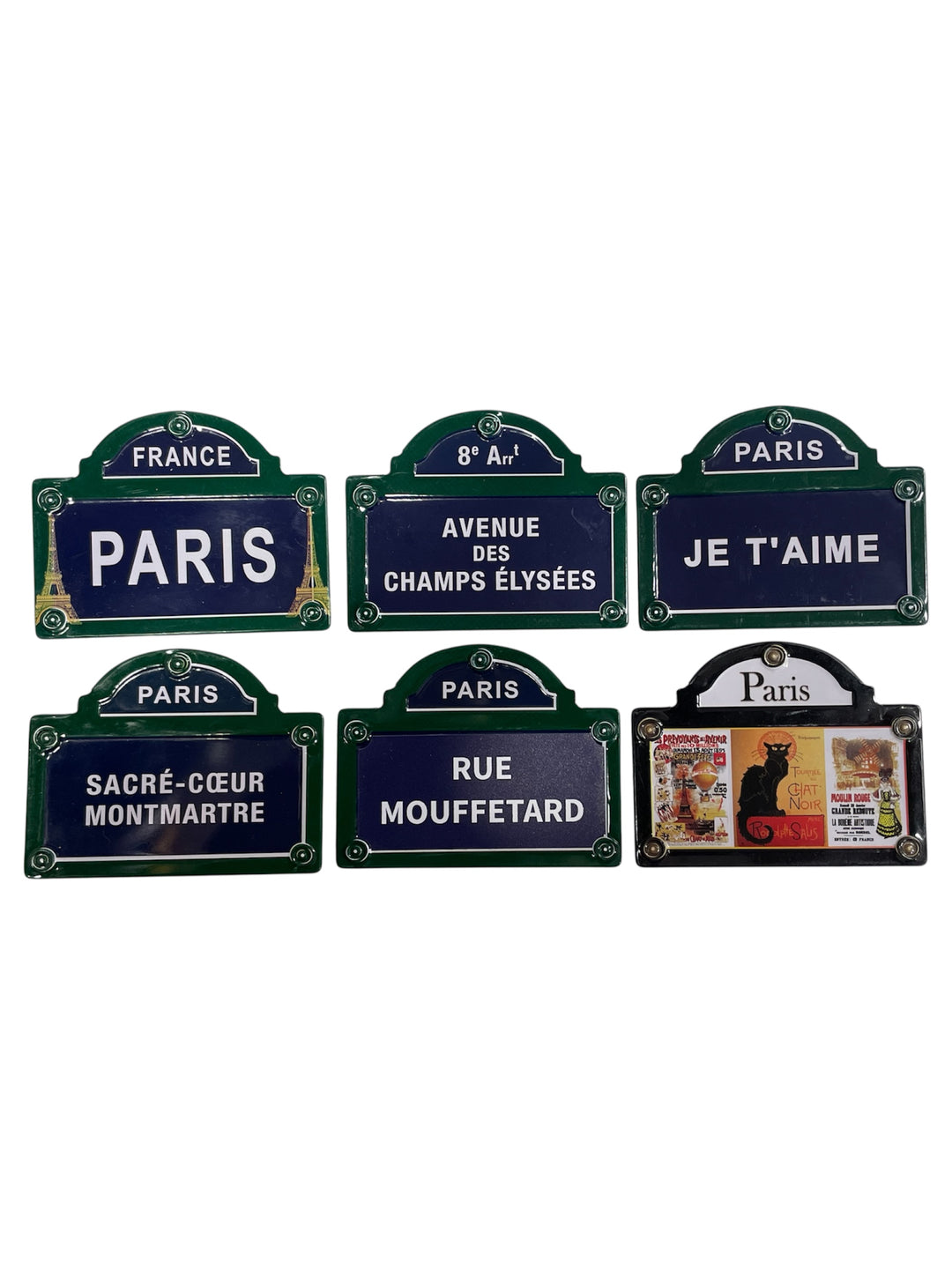 Magnet plaque de rue souvenirs de paris métal