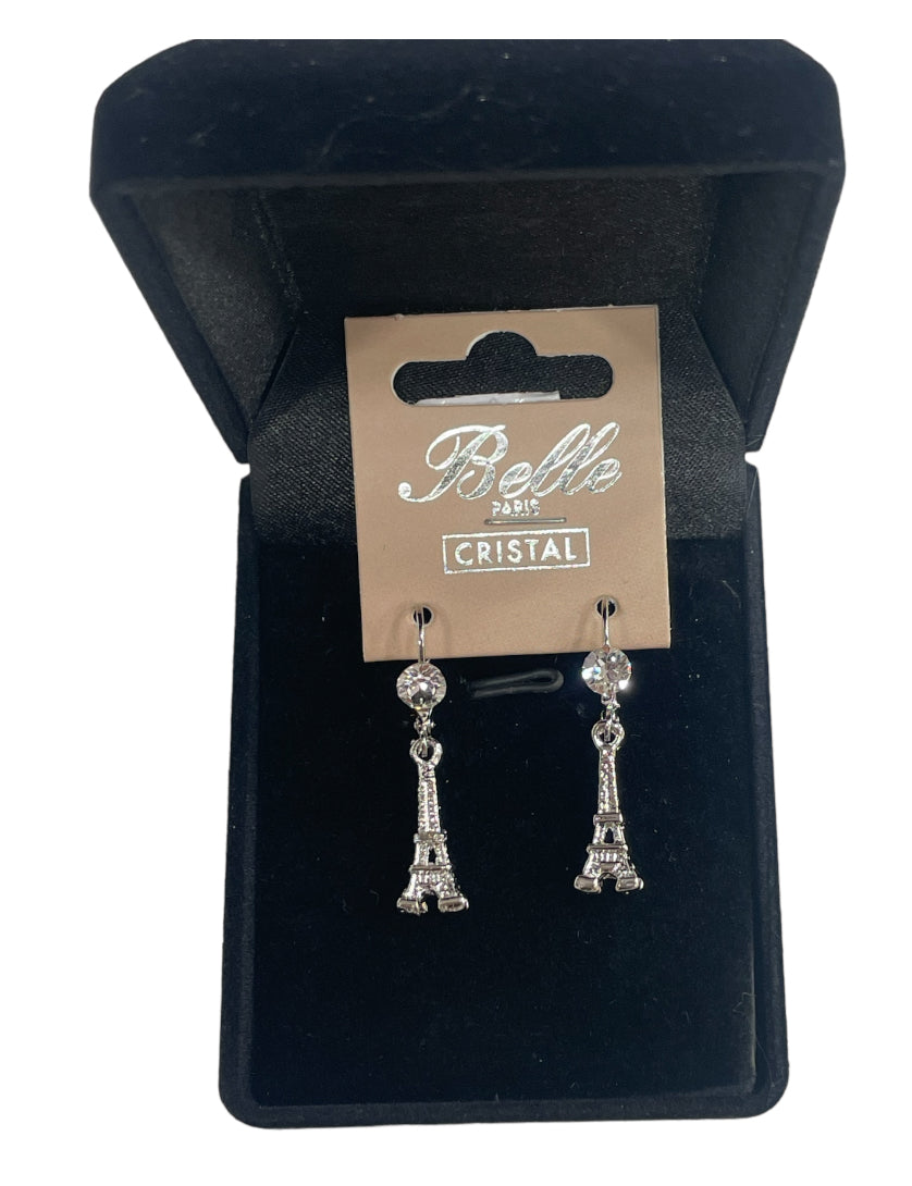 Boucle d’oreille Tour Eiffel cristal