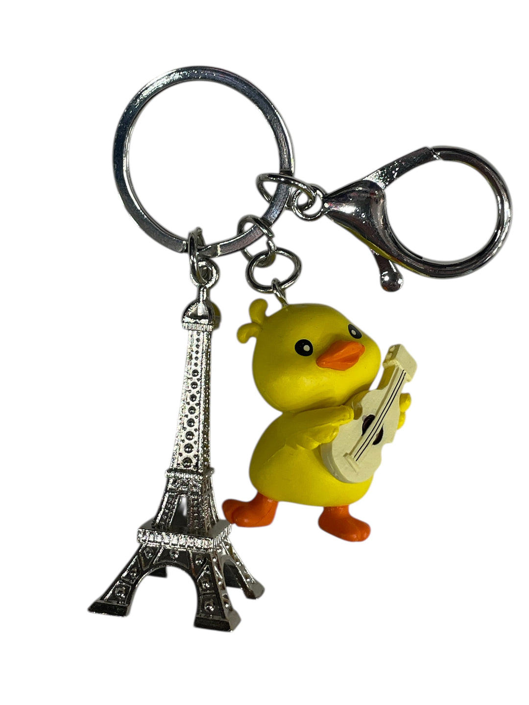 Eiffel Tower duck keychain