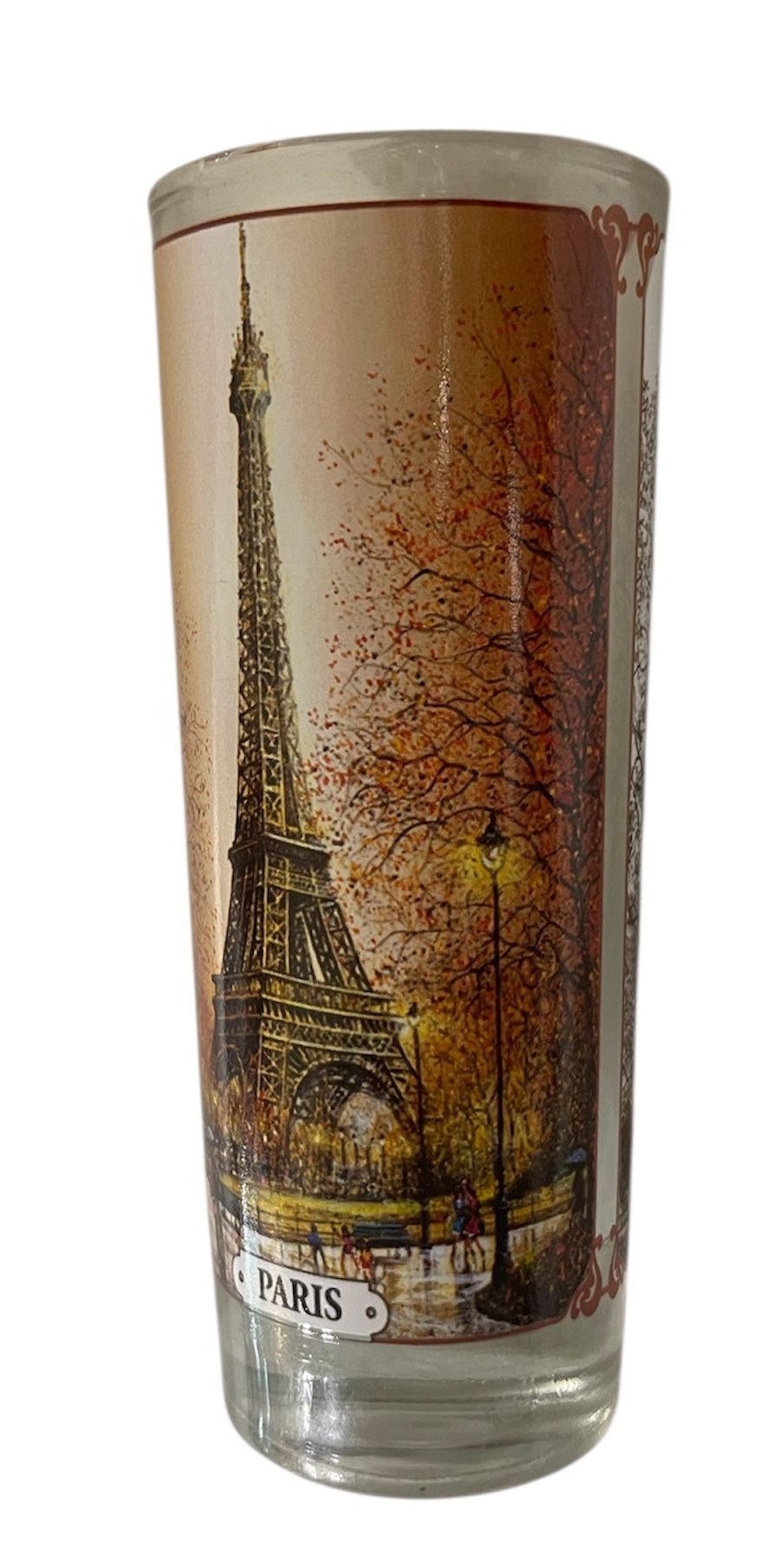 Long shot glass eiffel tower