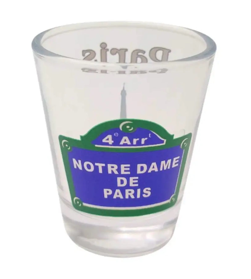 Copo de Shot Lembrança de Paris – Coleção Placas de Rua
