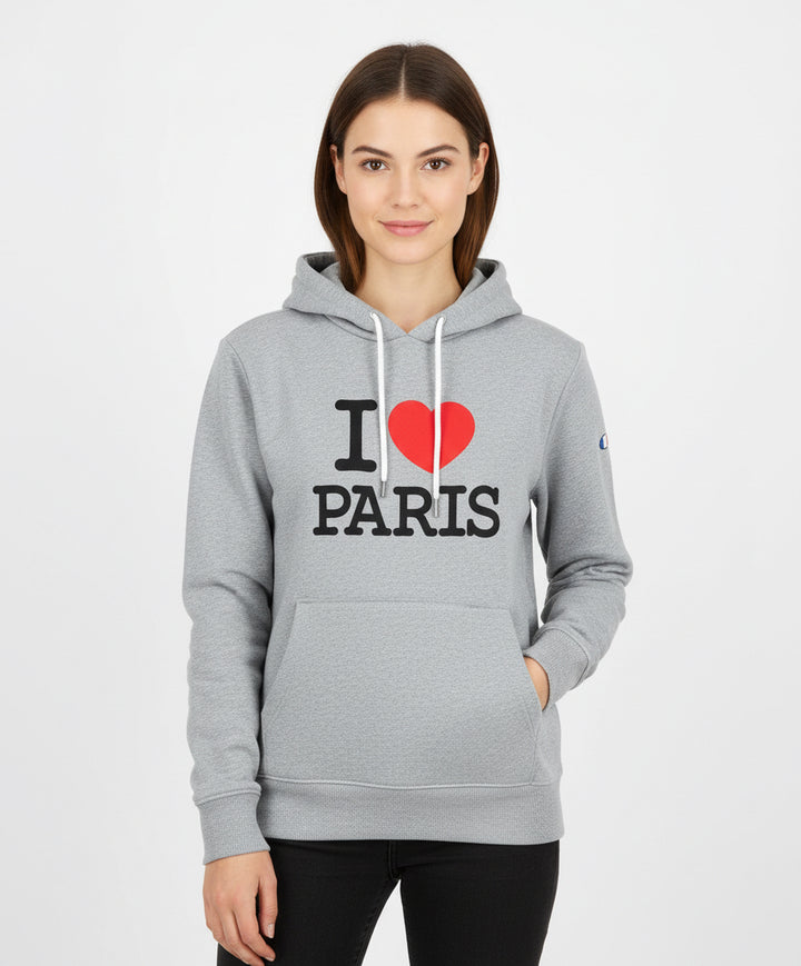 Agasalho de moleton Cinza I love Paris. 