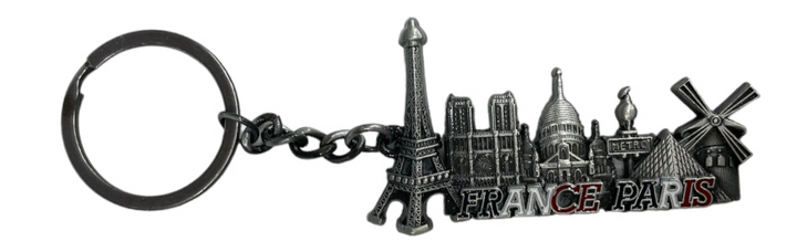 Key ring Paris monuments in relief
