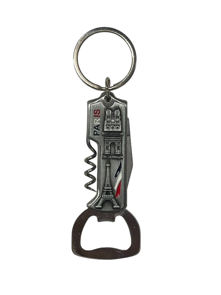Porte clés souvenirs de Paris décapsuleur ouvre bouteille