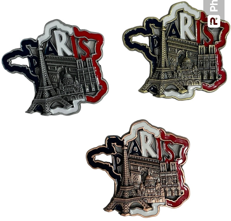 Magnet Paris Map of France 🇫🇷 tricolor