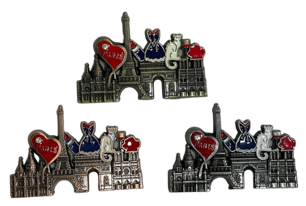 Magnet Souvenirs Paris Fashion Cœurs Strass