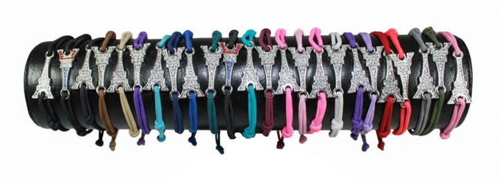 Bracelet strass Tour Eiffel Multicolore