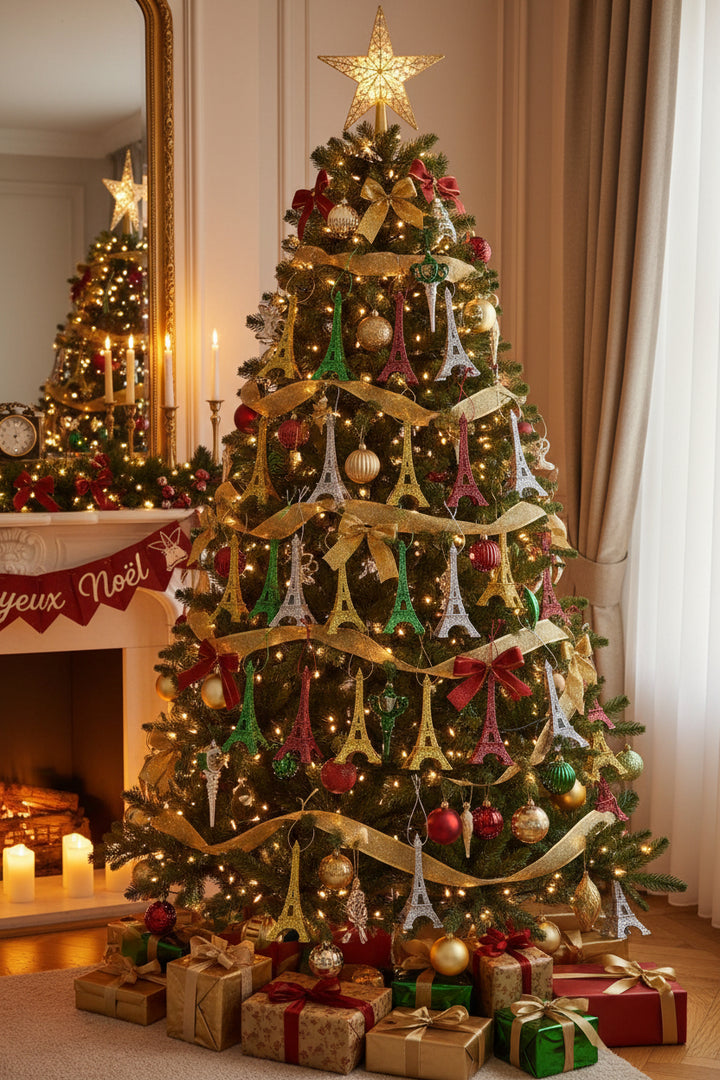 Glitter Eiffel Tower Christmas