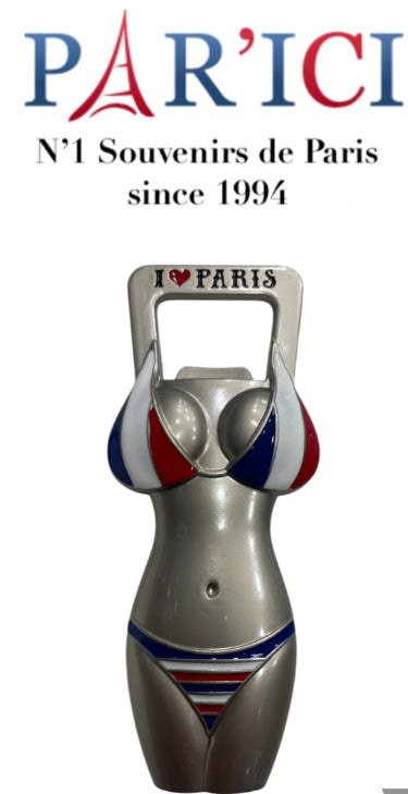 Magnetic Bottle Opener – I Love Paris 🇫🇷 (Tricolor)
