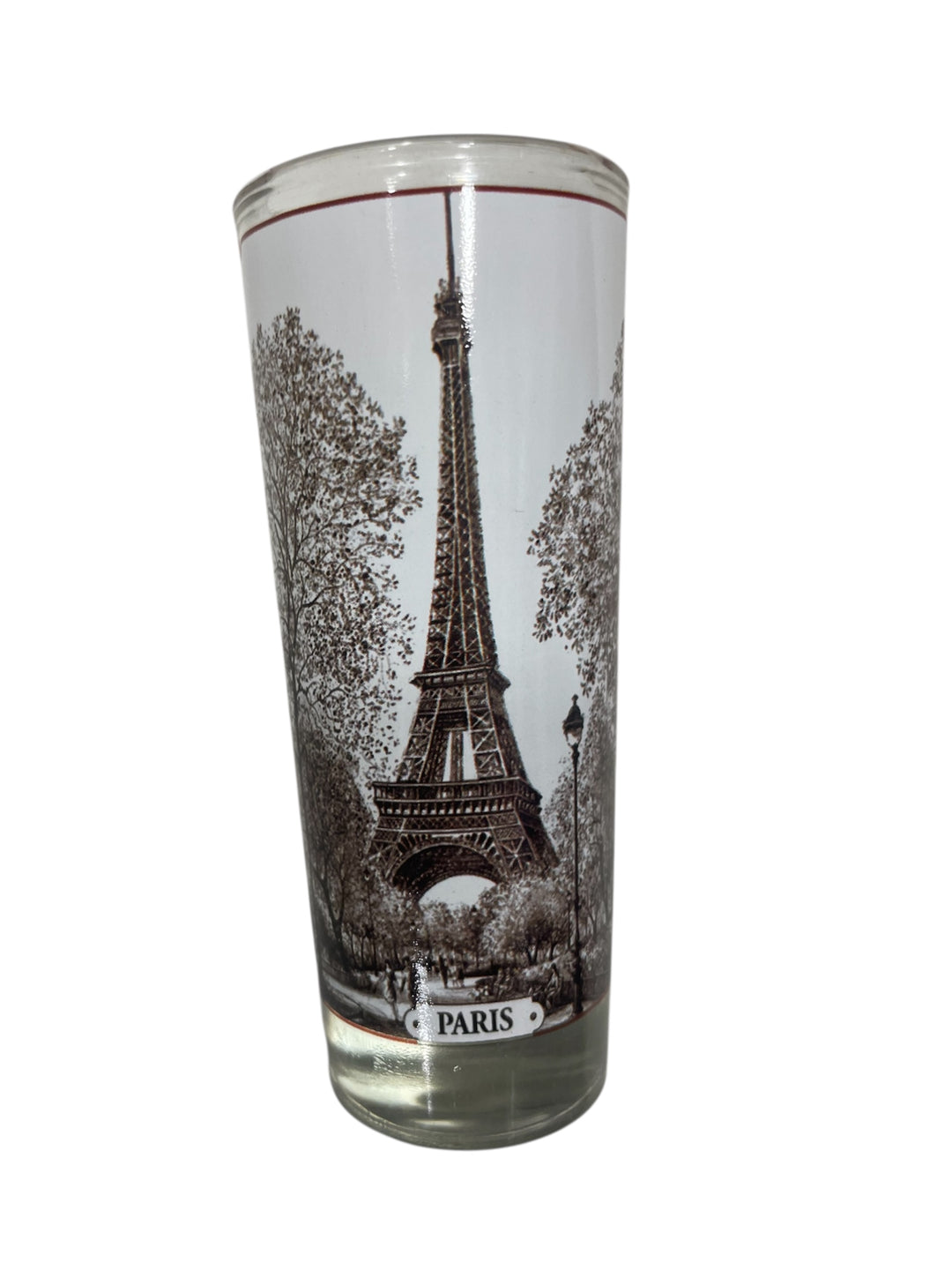 Long shot glass eiffel tower