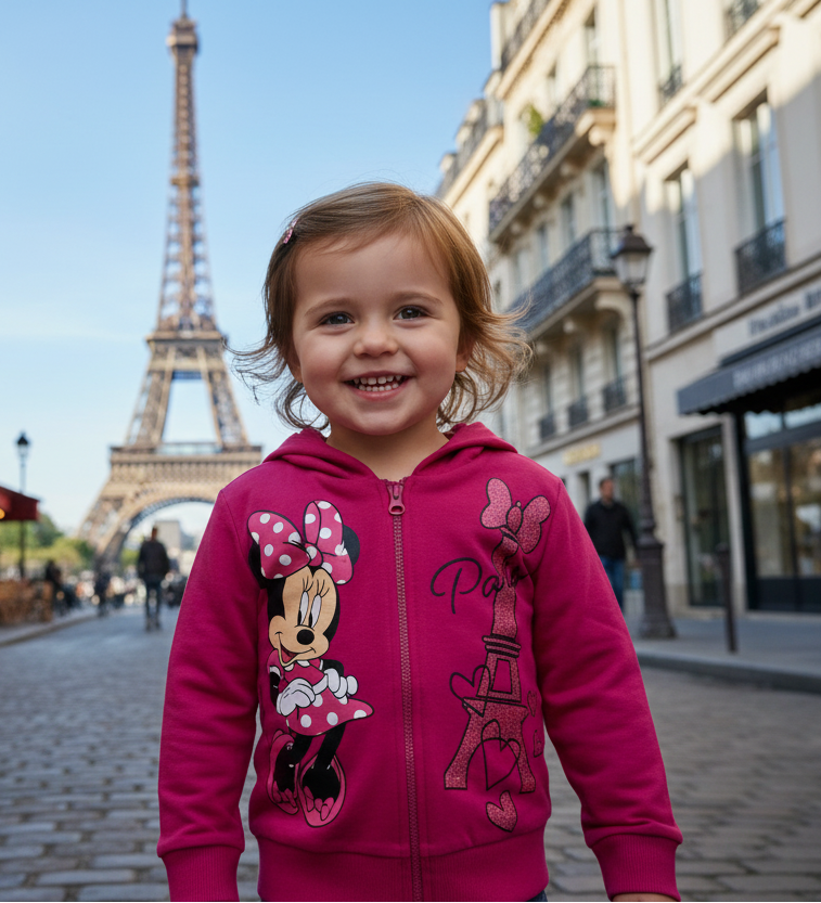 Sweatshirt with Minnie Mouse at the Eiffel Tower