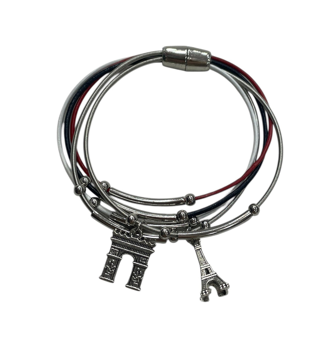 Bracelets Tour Eiffel Arc de Triomphe aimantés souvenir de paris