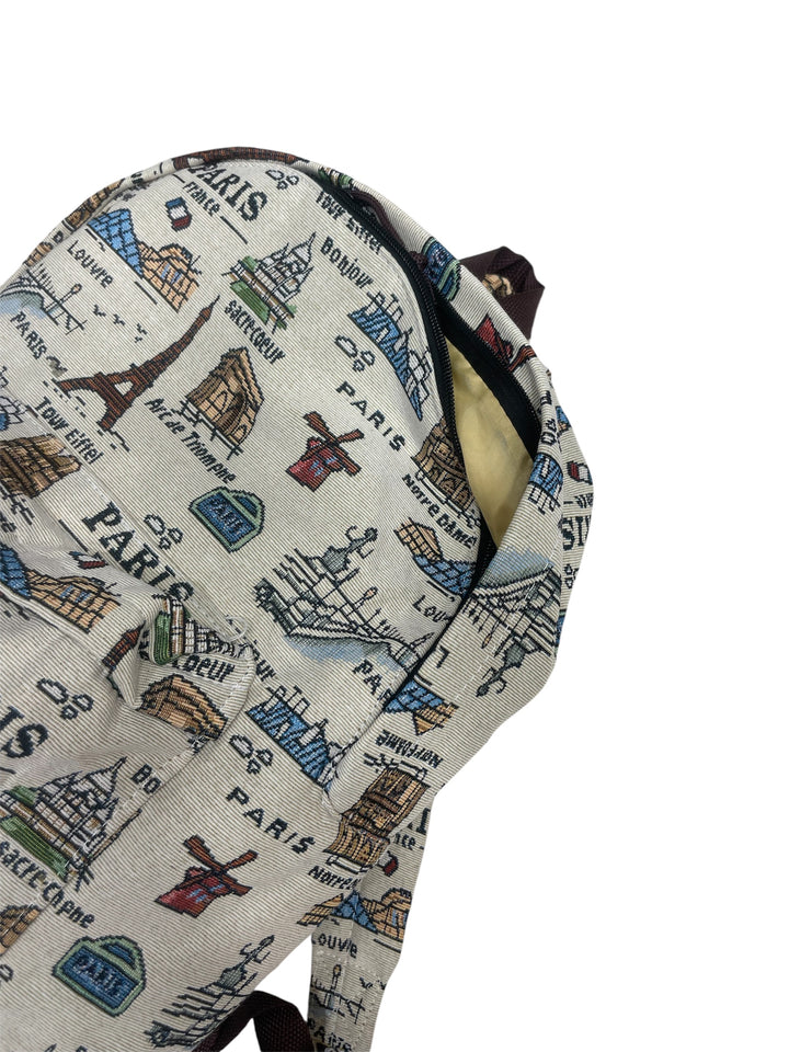 Sac à dos coton avec monuments de Paris