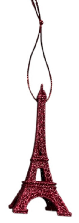 Torre Eiffel com Glitter Natal