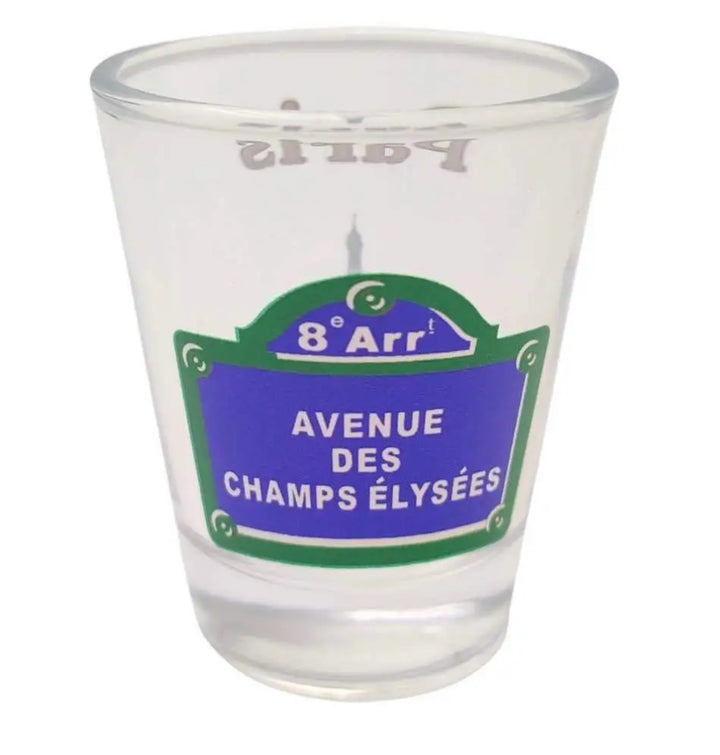 Copo de Shot Lembrança de Paris – Coleção Placas de Rua