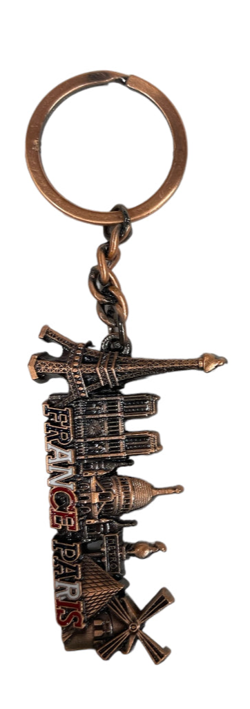 Key ring Paris monuments in relief